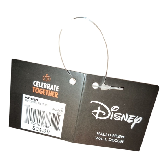 Mickey Mouse Halloween Skeleton Trick or Treat Wall Art - Black Frame NWT. - Picture 9 of 11